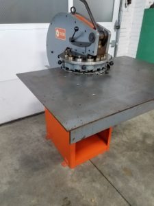 Thor 18 Station Turret Punch with layout table and Adjustable Fence-image